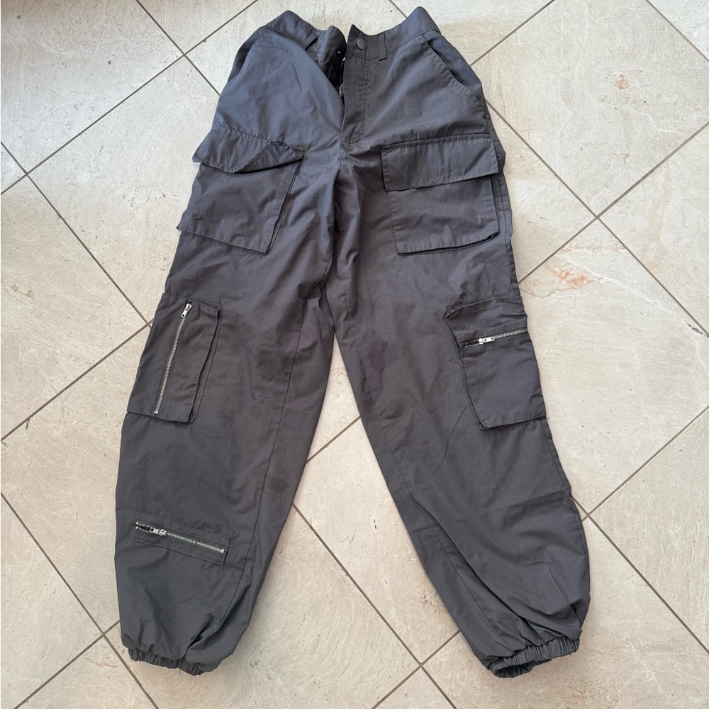 Essentials Charcoal Cargo Pants for Men